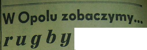 Rugby w Opolu