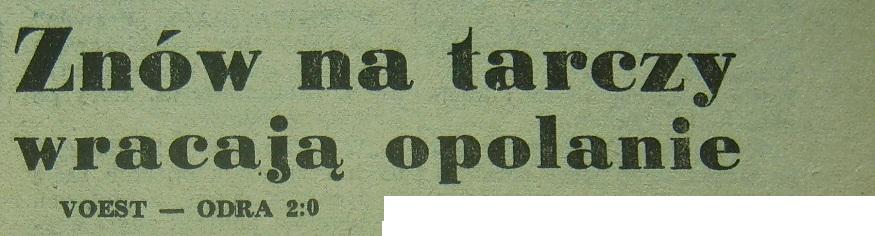 "Odra"  przegrywa w  Pucharze Intertoto (1972)