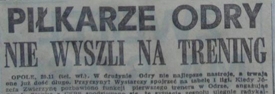 Strajk piłkarzy Odry (21.11.1980 r.)