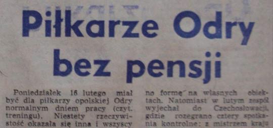 Początek problemów finansowych klubu (19.02.1981 r.)